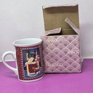 Ivory Cats Mug By Lesley Anne Ivory 1993 Enesco With Box Cat & Teddy Bear Design